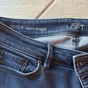 LOFT Women's Straight Leg Jeans - Dark Blue